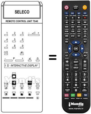 Comandos à distância equivalente Naonis 21 SS 653 S