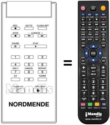Comandos à distância equivalente V 905 M Comandos à distância equivalente V 905 M