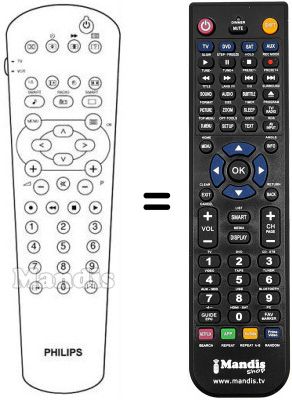 Comandos à distância equivalente PYE 28 PW 6506 Comandos à distância equivalente PYE 28 PW 6506