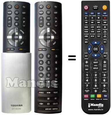 Comandos à distância equivalente Toshiba 32 UL 863 Comandos à distância equivalente Toshiba 32 UL 863