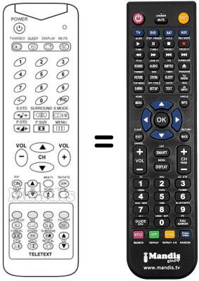 Comandos à distância equivalente 3F14-00048-140