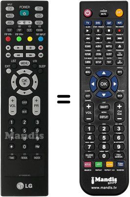 Comandos à distância equivalente LG 42 LE 2R Comandos à distância equivalente LG 42 LE 2R