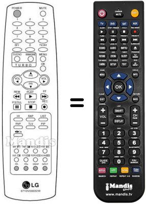 Comandos à distância equivalente LG 32 FZ 10PX