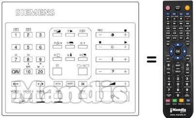 Comandos à distância equivalente 754071