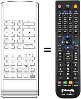 Comandos à distância equivalente DECCA 8801 YS