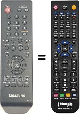 Comandos à distância equivalente 00071 F