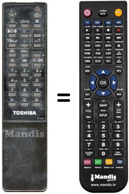 Comandos à distância equivalente Toshiba 2503 SF Comandos à distância equivalente Toshiba 2503 SF