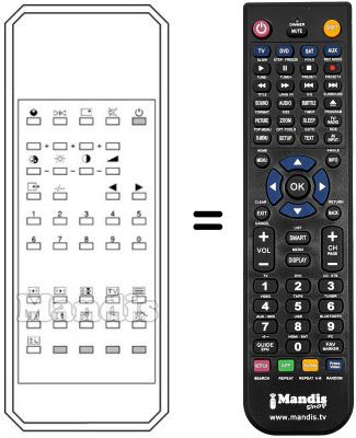 Comandos à distância equivalente Karcher CTV 4920 Comandos à distância equivalente Karcher CTV 4920