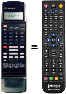 Comandos à distância equivalente CU-VR 014