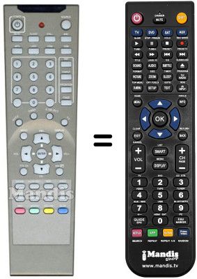 Comandos à distância equivalente Irradio XP 4255 W