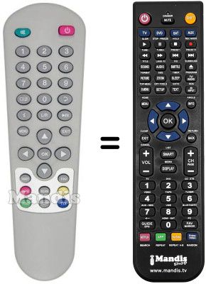 Comandos à distância equivalente Zodiac DZR 1DTT