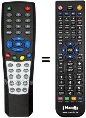 Comandos à distância equivalente DIKOM DVBT 9004