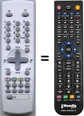 Comandos à distância equivalente Daewoo DTY 28A8S Comandos à distância equivalente Daewoo DTY 28A8S