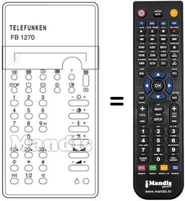 Comandos à distância equivalente Telefunken PALCOLOR 430 S