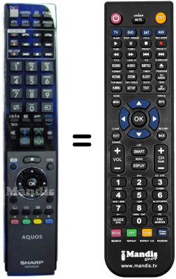 Comandos à distância equivalente Sharp GB 013 WJSA