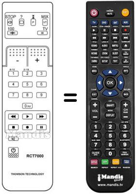 Comandos à distância equivalente Arc En Ciel HRC 7200 LA Comandos à distância equivalente Arc En Ciel HRC 7200 LA