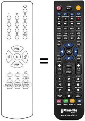 Comandos à distância equivalente Audiosonic KT 8345
