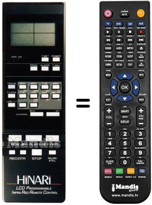 Comandos à distância equivalente LCD PROGRAMMABLE