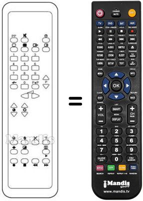 Comandos à distância equivalente PYE LEONARDO 52 KV 2525