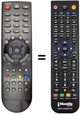 Comandos à distância equivalente Changhong LT 24F2A