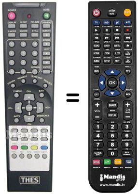 Comandos à distância equivalente THES THL TW32D88S