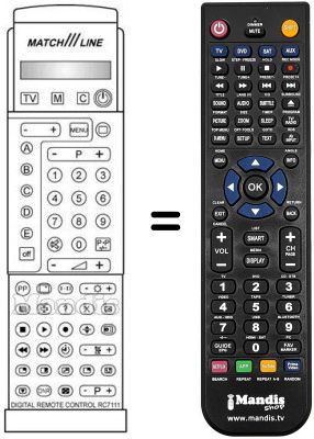 Comandos à distância equivalente PYE 32 PW 977 A Comandos à distância equivalente PYE 32 PW 977 A