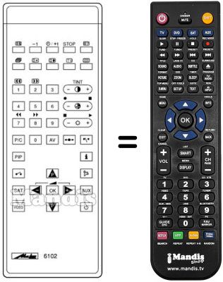 Comandos à distância equivalente MECATRON 6102