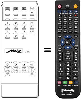 Comandos à distância equivalente MECATRON 7401