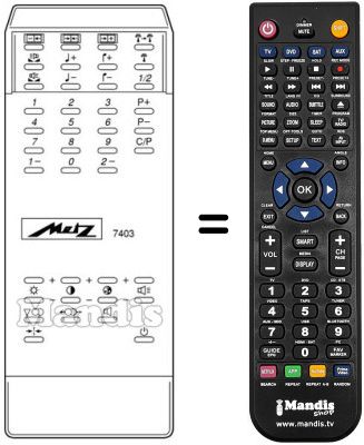 Comandos à distância equivalente MECATRON 7403