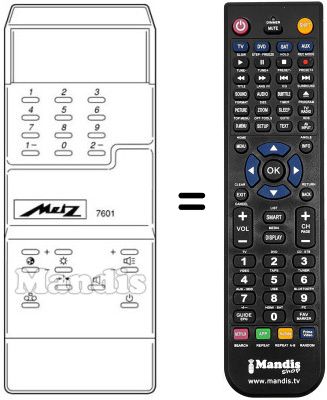 Comandos à distância equivalente MECATRON 7601