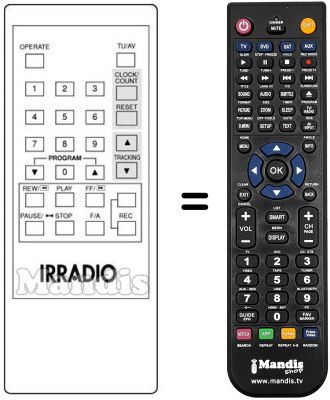 Comandos à distância equivalente MV 213