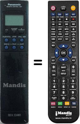 Comandos à distância equivalente Panasonic NV-J47