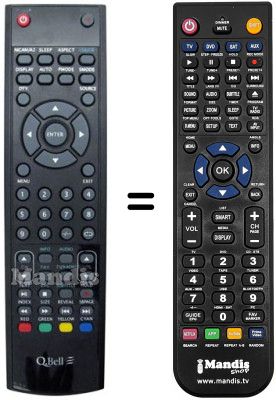 Comandos &agrave; dist&acirc;ncia equivalente Q.BELL QBT 24 DB