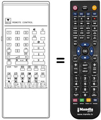 Comandos à distância equivalente RC-5373
