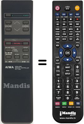 Comandos à distância equivalente RC-T1000