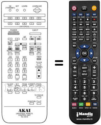Comandos &agrave; dist&acirc;ncia equivalente RC-V67A