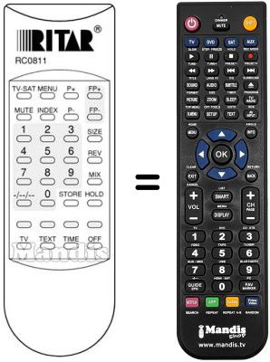 Comandos à distância equivalente RC 0811