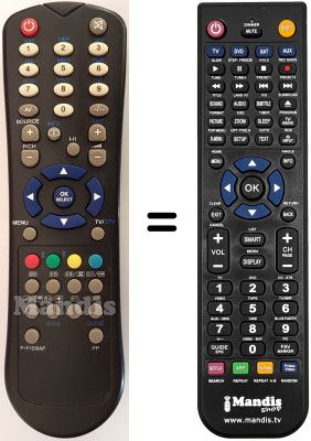 Comandos à distância equivalente Telefunken TB 15 D 783