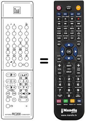 Comandos &agrave; dist&acirc;ncia equivalente STV DTV 6332 M