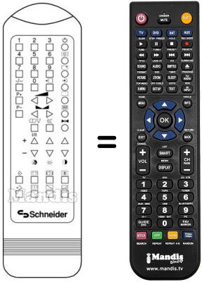Comandos à distância equivalente RC 201