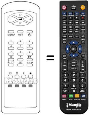 Comandos à distância equivalente Sinudyne JAZZ 14320