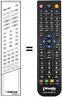 Comandos à distância equivalente RC 3002