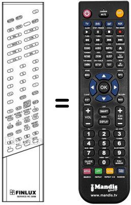Comandos à distância equivalente RC 3008