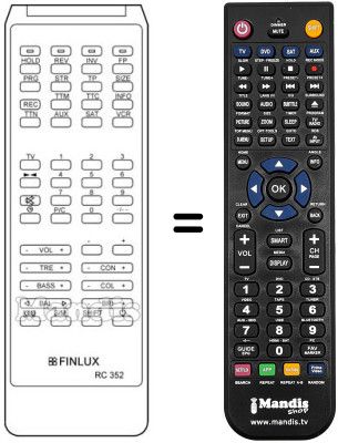 Comandos à distância equivalente RC 352