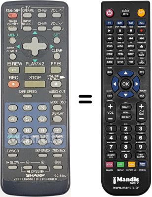 Comandos à distância equivalente Sharp VC MH671 GM