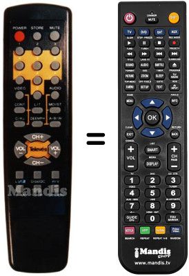 Comandos à distância equivalente RST-500