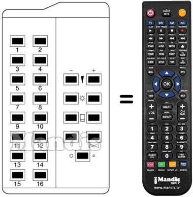 Comandos &agrave; dist&acirc;ncia equivalente SENSOR REM.CONT.16 FACH