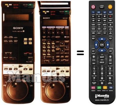 Comandos à distância equivalente Sony SLV-725