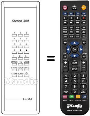 Comandos &agrave; dist&acirc;ncia equivalente STEREO 300
