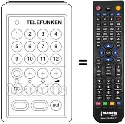 Comandos à distância equivalente SUPERSONIC 3001